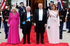 Queen Camilla sparkles in amethyst and diamond jewelry suite