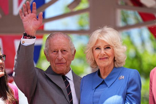 Queen Camilla rewears Anna Valentine dress from US tour