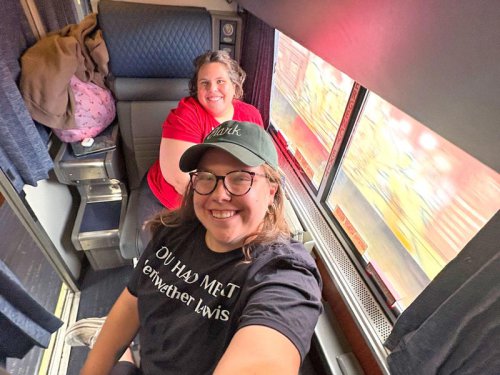 We took a 53-hour Amtrak train from Chicago to California. It was a great way to see the country, but I'd never do it again