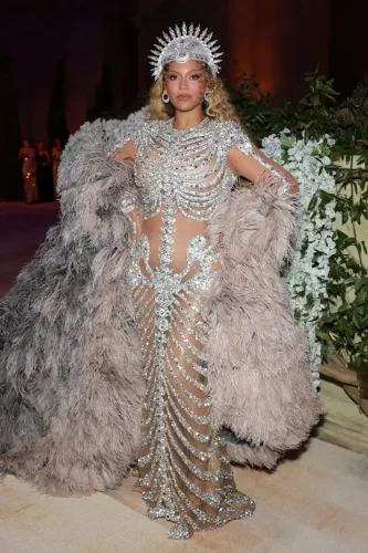 Beyonc&eacute; (literally) embodies the Met Gala theme as she appears with Blue Ivy