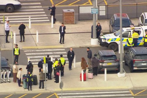 Total shutdown: Arrest over Avalon bomb scare as travellers face chaos