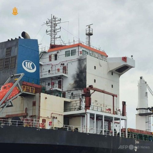 ロシアの攻撃無人機、黒海で中国の貨物船に衝突 ウクライナ海軍