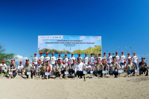 Lestarikan Lingkungan, AHM Tanam Ribuan Mangrove dan Lepaskan Anakan Penyu ke Laut