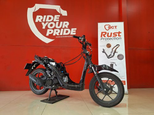 rangka, rangka motor, press rangka motor, Enggak Hanya Tabrakan, Ini Penyebab Rangka Motor Jadi Bengkok