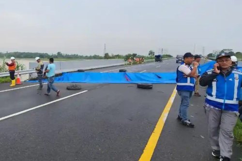 Tol Medan&ndash;Kualanamu Ambles Dampak HUjan, Catat Rekayasa Lalu Lintas Terbarunya