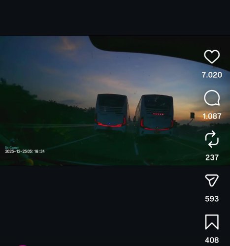 Manuver Bus Damri di Tol Ngawi&ndash;Kertosono Tuai Sorotan, Sopir Langsung Kena Skors!