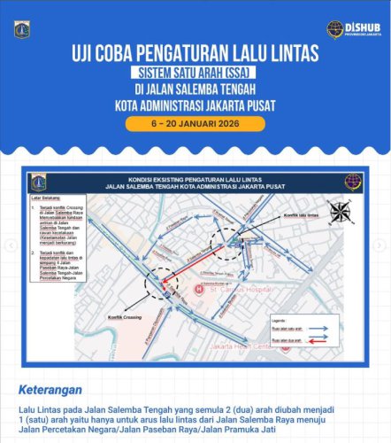 Sistem Satu Arah Salemba Tengah, One Way Salemba Tengah, Jalan Salemba Tengah, Salemba Tengah Jakarta, Rute Salemba Tengah, Sistem Satu Arah Berlaku di Jalan Salemba Tengah, Ini Rute Alternatif Untuk ke Sana-sini