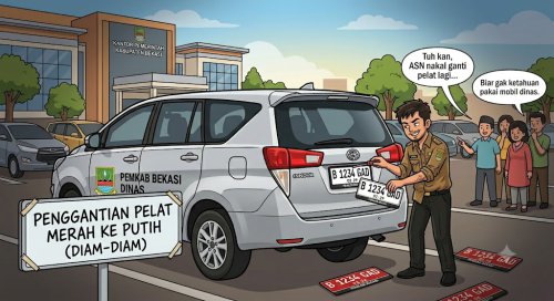 ASN Nakal Bekasi Waspada, Pemkot Bakal Tarik Motor atau Mobil Dinas Yang Diganti Pelat Putih