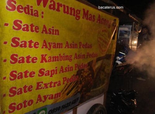 Penampakan Warungnya, Pesanan&nbsp;Saya, Menu, Harga, Suasana, Alamat, Menikmati Sate Pedas Asin di Warung Mas Acong, Bandung
