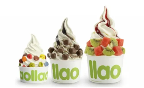 1. IlaoIlao Tub, 2. Petitlao, 3. Llaoglass, 4. Sensations Plus, 5. Sanum, 6. Frappes, 7. Fondue, 8. Smoothie, 9. Smoothie Premium, 10. Waffle, Suka Ngemil? Wajib Coba 10 Menu Frozen Yoghurt IlaoIlao Ini