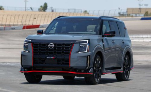 2026 Nissan Patrol Nismo &ndash; tuned Armada gets 460 hp; sports air suspension, exhaust; red pinstripe bodykit