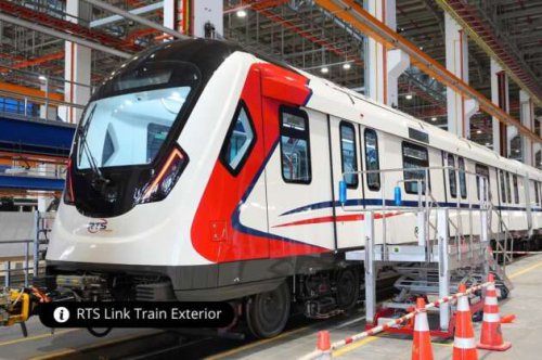 First JB-Singapore RTS Link train set delivered &ndash; rail system works at 56%, on track for December 2026 start