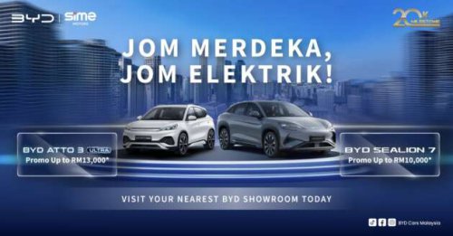Jom Merdeka, Jom Elektrik &ndash; save up to RM13k on BYD ATTO 3 ULTRA, RM10k on BYD SEALION 7