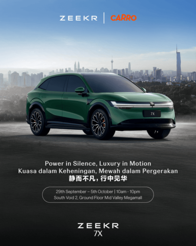 Experience the Zeekr 7X in person at Zeekr Carro&rsquo;s roadshow &ndash; Mid Valley Megamall, South Void 2