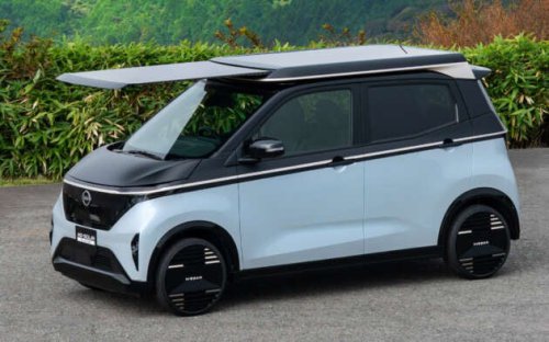 Nissan Sakura gets roof-mounted, extendable solar panel &ndash; concept provides 3,000 km of range annually