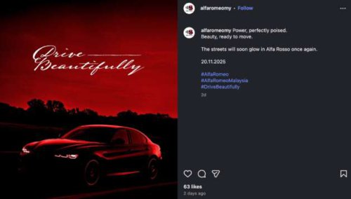 Alfa Romeo Malaysia teaser reveals Nov 20 launch date &ndash; Giulia sedan and Stelvio SUV for boutique ops