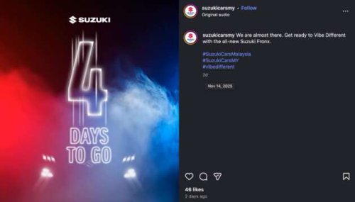 Suzuki Fronx launching in Malaysia tomorrow, Nov 18, according to Naza countdown teaser &ndash; 1.5L mild hybrid