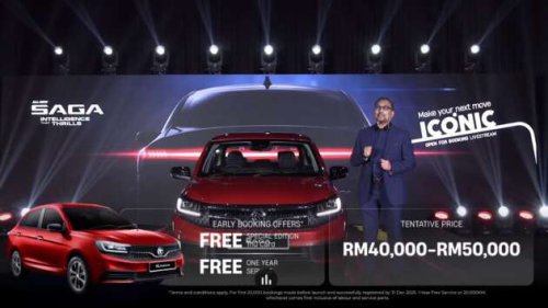 2026 Proton Saga MC3 official est price RM40k to RM50k &ndash; now open for booking, 1-year free service