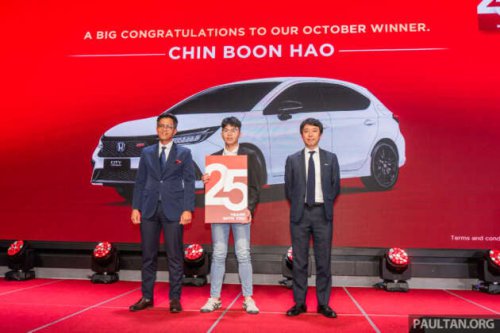 Honda Malaysia&rsquo;s first two 25th Anniversary contest winners receive City Hatchback RS and WR-V RS