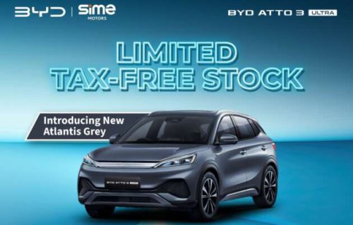 BYD Atto 3 Ultra gets new Atlantis Grey colour option &ndash; limited tax-free EV stock offered at RM105,800