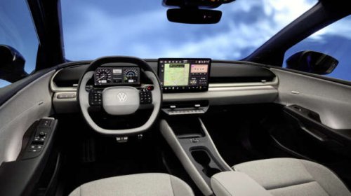 2026 Volkswagen ID. Polo cabin shown &ndash; EV hatchback brings back wider use of buttons for key functions