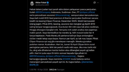 Mobil Listrik BYD Akbar Faizal Bermasalah, Aftersales Dipertanyakan