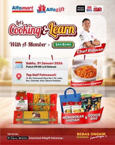 Promo Alfamart Hari Ini 30 Januari - 5 Februari 2026, Nikmati Beragam Diskon dan Kelas Memasak Gratis