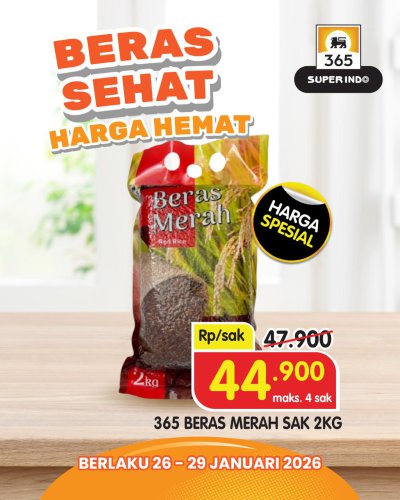 Promo Super Indo Hari Ini 26-29 Januari 2026, Diskon Beras dan Daging Hemat