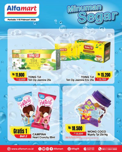 Promo Alfamart Hari Ini 1-15 Februari 2026, Diskon Minuman dan Popok