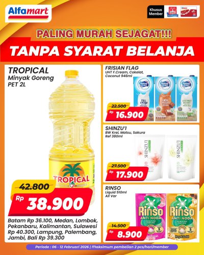 Promo Alfamart Hari Ini sampai 15 Februari 2026, dari Tebus Murah hingga Diskon 40 Persen untuk Beragam Kebutuhan