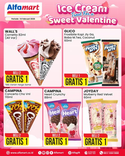 Promo Alfamart Hari Ini 13-15 Februari 2026, Beli 1 Gratis 1