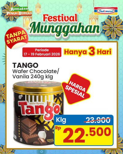 Promo Indomaret Hari Ini 12-28 Februari, Diskon Tango Wafer dan Top Up Game