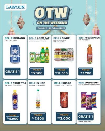 Promo Lawson Station Hari Ini 16-28 Februari 2026, Beli 2 Gratis 1