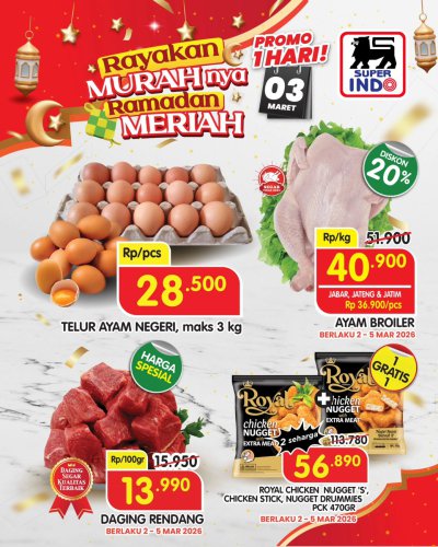 Promo Super Indo Hari Ini 2-5 Maret 2026, Dikon Beli 1 Gratis 1 untuk Kebutuhan Ramadhan