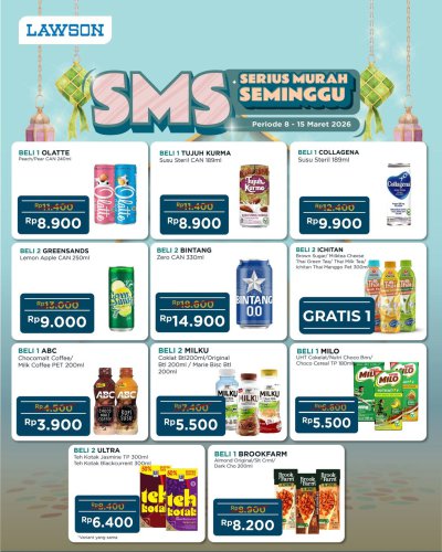 Promo Lawson Hari Ini 9 Maret 2026, Ada Diskon hingga 50 Persen untuk Kebutuhan Sehari-hari