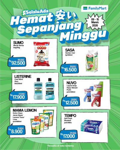 Promo FamilyMart Hari Ini 10 Maret 2026, Ada Diskon untuk Kebutuhan Sehari-hari