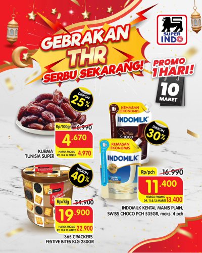 Promo Super Indo 9-12 Maret 2026, Diskon Gula dan Minyak Goreng
