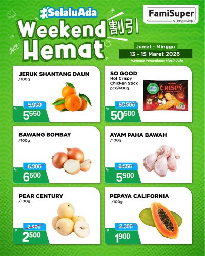 Promo FamilyMart 13-15 Maret 2026, Vipco Minyak Goreng 2 Liter Rp 36.900