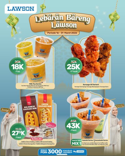 Promo Lawson Hari Ini 17 Maret 2026, Diskon untuk Milk Tea Series dan Karaage