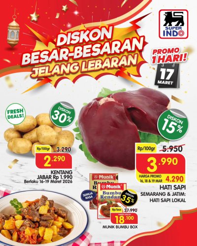 Promo Super Indo 16-19 Maret 2026, Diskon Minyak Goreng Sania Rp 38.700