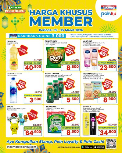 Promo Indomaret 19 Maret - 1 April, Minyak Goreng Tropical 2 Liter Rp 40.900