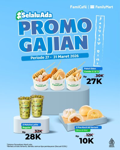 Promo FamilyMart 27-31 Maret 2026, Diskon Paket Oden, Matcha Latte, dan Pao Kecil