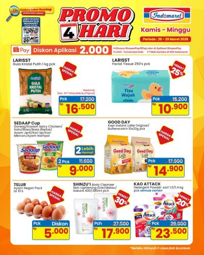 Promo Indomaret 26 Maret-1 April 2026, Cashback Rp 5.000