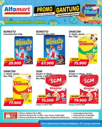 Promo Alfamart 16-31 Maret 2026, Diskon Produk Kebutuhan Harian