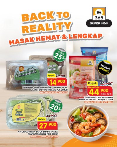 Promo Super Indo Hari Ini, Diskon hingga 25 Persen Jamur Portabello dan Udang Kupas