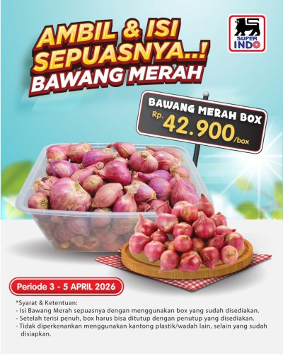 Promo Super Indo Hari Ini 2-8 April, Diskon Beras dan Bawang Merah