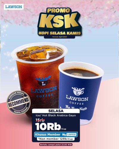 Promo Lawson Hari Ini 23 April 2026, Kopi Selasa Kamis mulai Rp 10.000