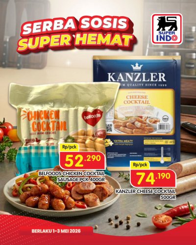 Promo Super Indo Hari Ini 4 Mei 2026, Ada Diskon 50 Persen Sosis Sapi