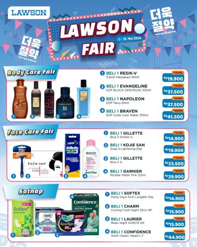 Promo Lawson Hari Ini 4 Mei 2026, Diskon Produk Perawatan Tubuh dan Wajah