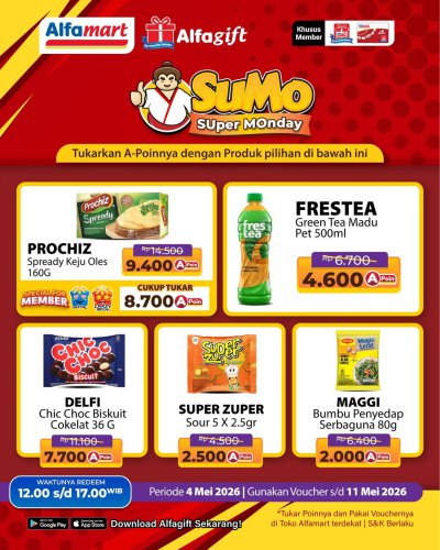 Promo Alfamart Hari Ini 6 Mei 2026, Tukar A-Poin dengan Produk Pilihan